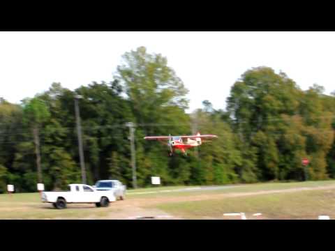 RC Taylorcraft stunts and crash