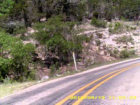Hwy 337 From Foxfire Cabins In Vanderpool Texas To Leakey Car