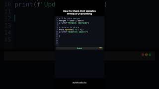 💡 Python Trick: Chain Dict Updates Without Overwriting