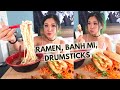 MUKBANG: RAMEN, BANH MI, BUBBLE TEA, DRUMSTICKS (VEGAN) / Munching Mondays Ep.79