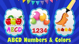 ABC, Counting & Learn The Colors For Kids. Educational Videos For Toddlers