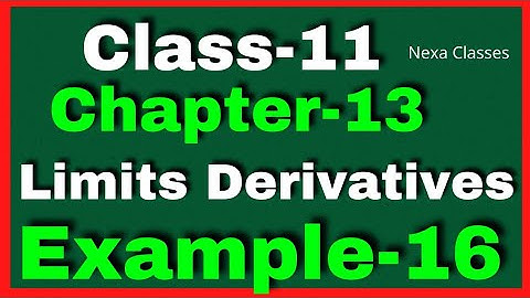 Example16 Chapter13 Class 11 Math ||Example16 Class11 Ch 13 NCERT Math ||Chapter13 Example16 Class11