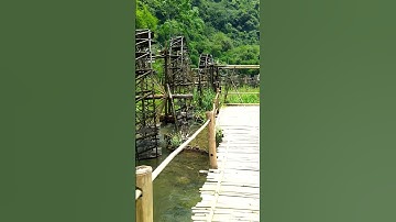 Dây chuyền Guồng nước hoạt động ở suối Chàm Thanh Hoá