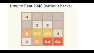 Beat 2048 strategy and cheat (No hack required)-For iOS