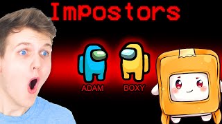 ADAM AND BOXY TEAM UP IN AMONG US!? (LANKYBOX FUNNY MOMENTS!)