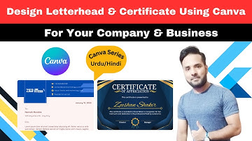 How to Design Professional Letterhead & Certificates in Canva | Canva Tutorial | Zeeshan Shakir