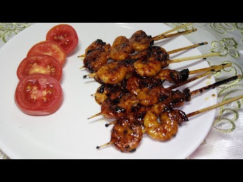 sate-udang-panggang-teflon,manis-pedas-enak