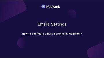 How to configure Email Settings in WebWork?