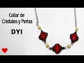 Collar con Mostacillas, Perlas y Cristales - Bisutería Fina (tutorial)