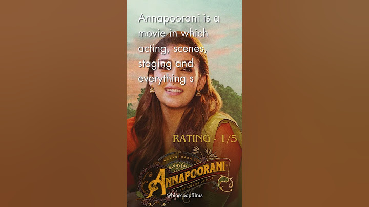 Annapoorani - Review