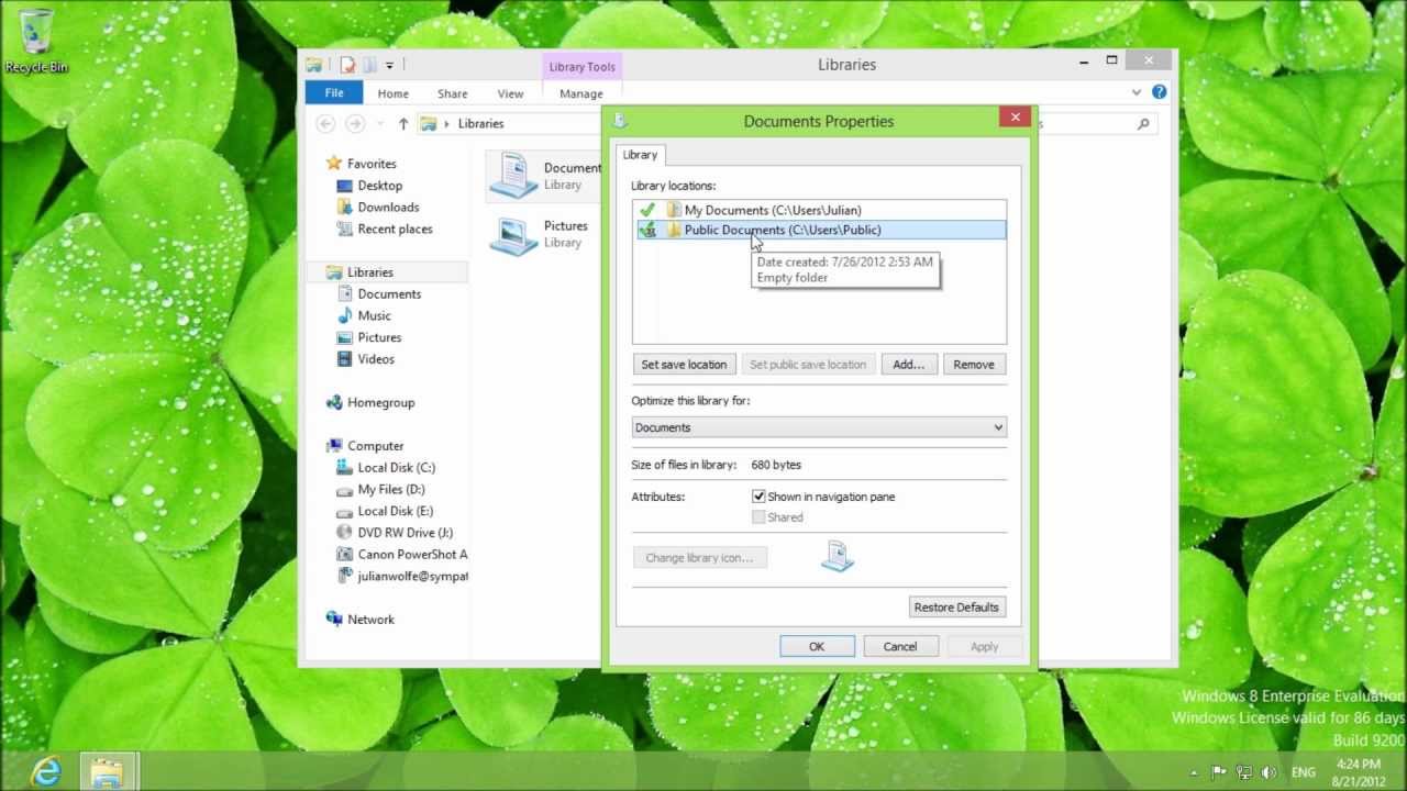Getting Started with Windows 8: Libraries and Pinning to Taskbar - YouTube