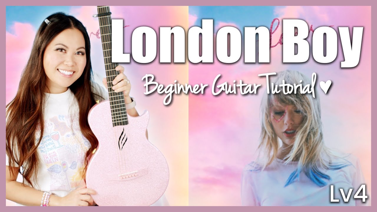 London Boy 💕 Taylor Swift 🫶 EASY Guitar Tutorial Beginner Lesson 🎸 Chords, Strumming & Print Out! 📝