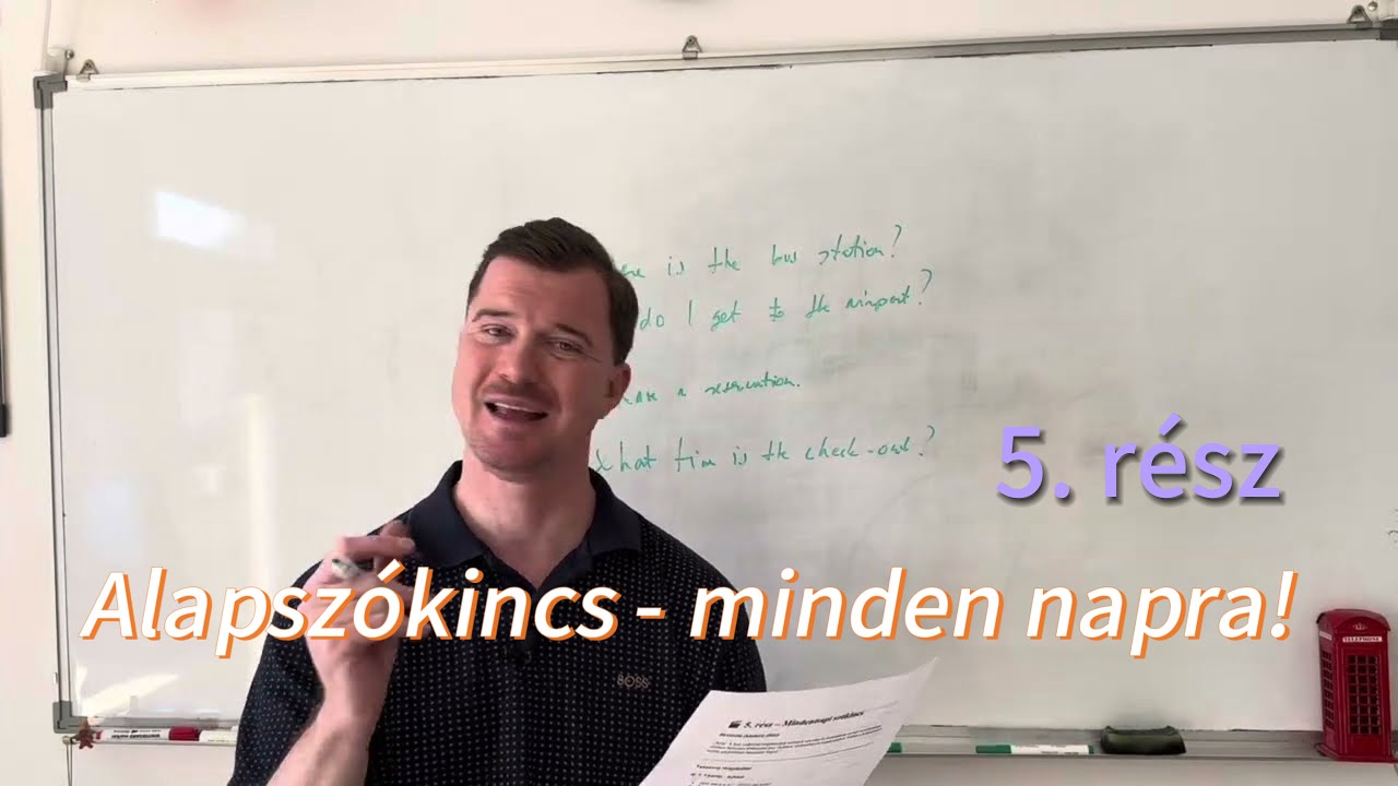 Angol újrakezdőknek – Lépésről lépésre 5. rész – Mindennapi szókincs( bolt, étterem, utazás)
