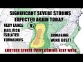 Significant severe storms today large hail damaging winds  isolated tornadoes another storm