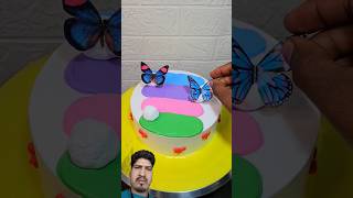 Most Vanilla Rainbow 🌈 Cake Design #shorts #youtubeshorts #vanilla #rainbowcake #cakedesign