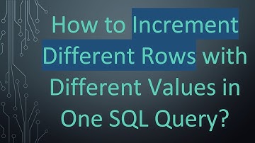 How to Increment Different Rows with Different Values in One SQL Query?