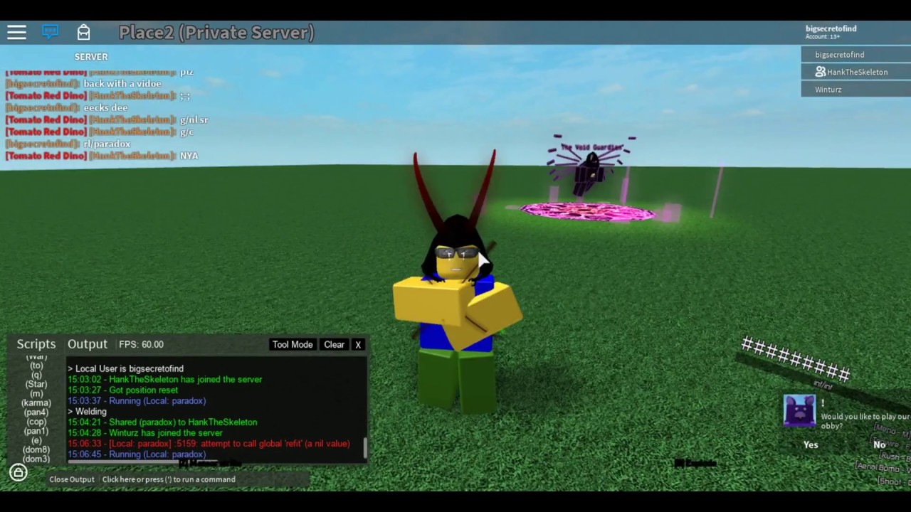 Roblox showcase script Voodo Paradox - YouTube