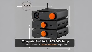 Complete Fosi Audio ZD3 and ZA3 Setup – All Ports, Controls & Cable Connections Explained