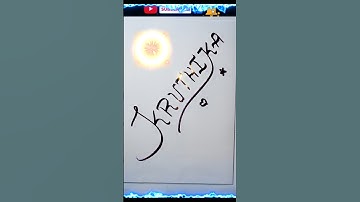 Kruthika name written with unique magic pen