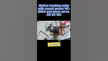 ESP32 motion tracking radar with sound sensor HC-SR04 and micro servo SG 90 180