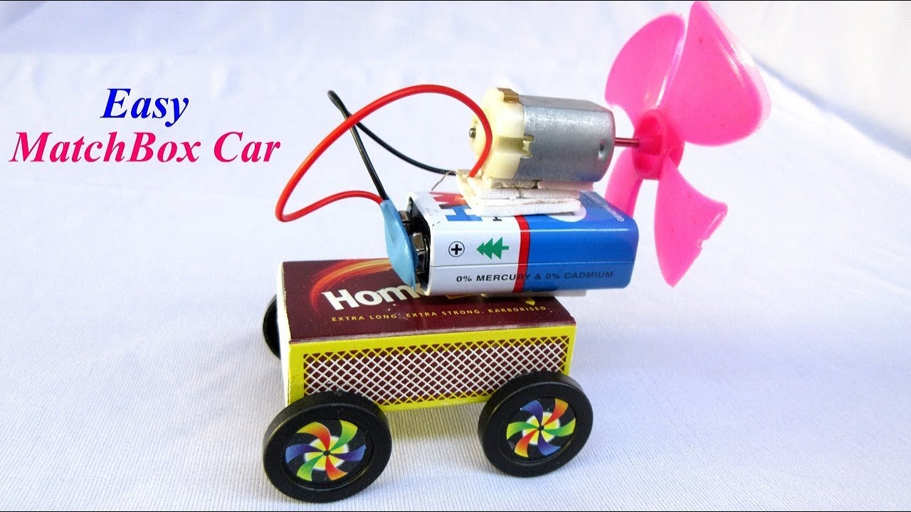 DIY How To Make a Electric MatchBox Car Easy Science Project For KIDS