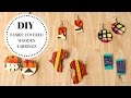 DIY Fabric Covered Wooden Earrings Tutorial