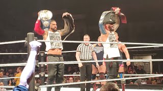 WWE tag team champions The Usos vs Alpha Academy  WWE Main Event Bismarck N.D.