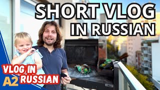 Learn Russian While Cooking On a Mangal grill