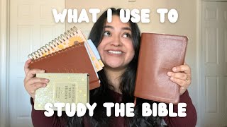 What I use to study the bible all my bible(s), pens journals & more!!!