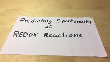 Electrochemistry - Predicting the spontaneity of REDOX reactions