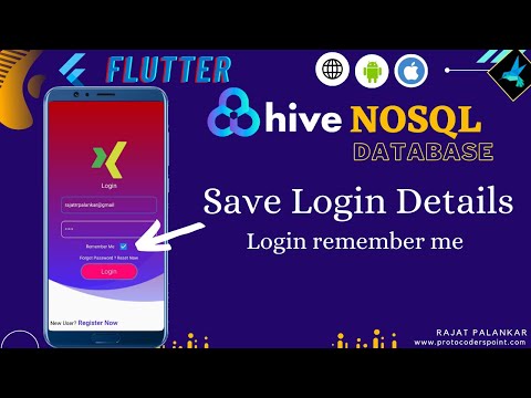 Flutter Login Remember Me - Save login details using hive db - flutter hive example