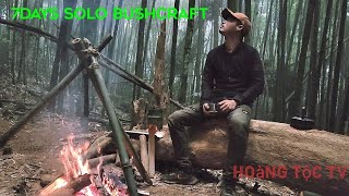 Full Video 7 Days| solo Bushcraft| building a bush|and camping overnight in the forest.