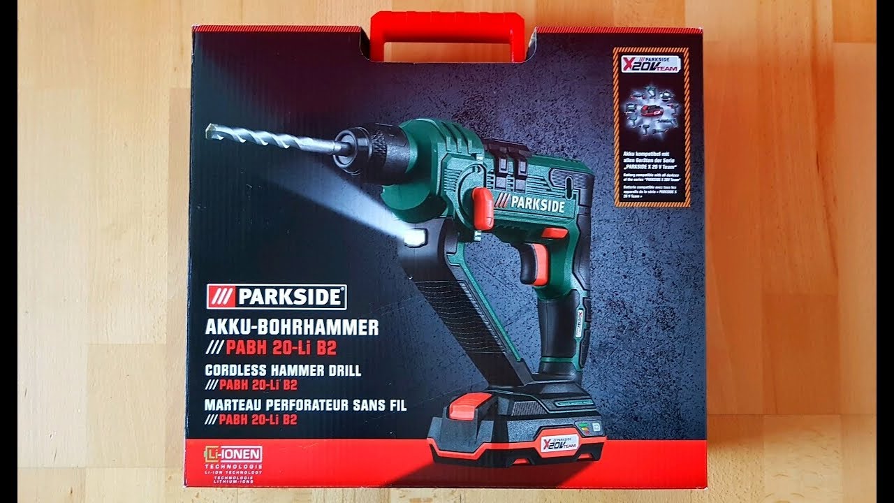 Parkside PABH 20-Li B2 Akku-Bohrhammer, Cordless Drill - YouTube