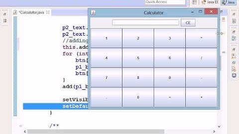 Java JFrame Calculator example