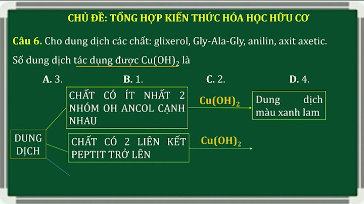 Chát nào sau dâu có khả năng hòa tan cuoh2 năm 2024