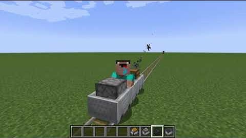 How to build a working train in Minecraft no MODS and ADDONS