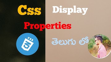 Css Display Properties In Telugu || Css Display Properties | Css Display Properties by Strive Coding