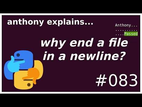 why you should end a file in a newline (beginner) anthony explains #083