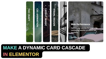 Make this Dynamic Card Cascade Effect in Elementor | WordPress Cool Card Section