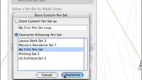 ArchiCAD 11 New Features - Pen set improvements