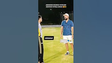Abhishek with his mentor Yuvraj Singh....😎  #shorts  #viral