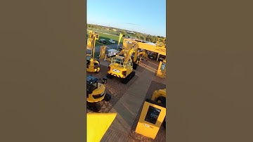 Birds eye view: JCB machine line up at Plantworx 2025
