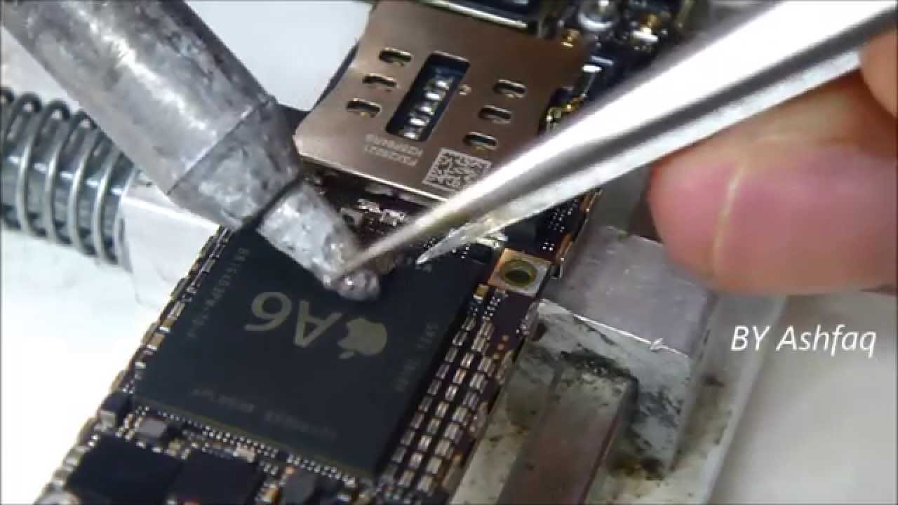 Easy Trick For Removing IPHONE 5 U2 IC - YouTube