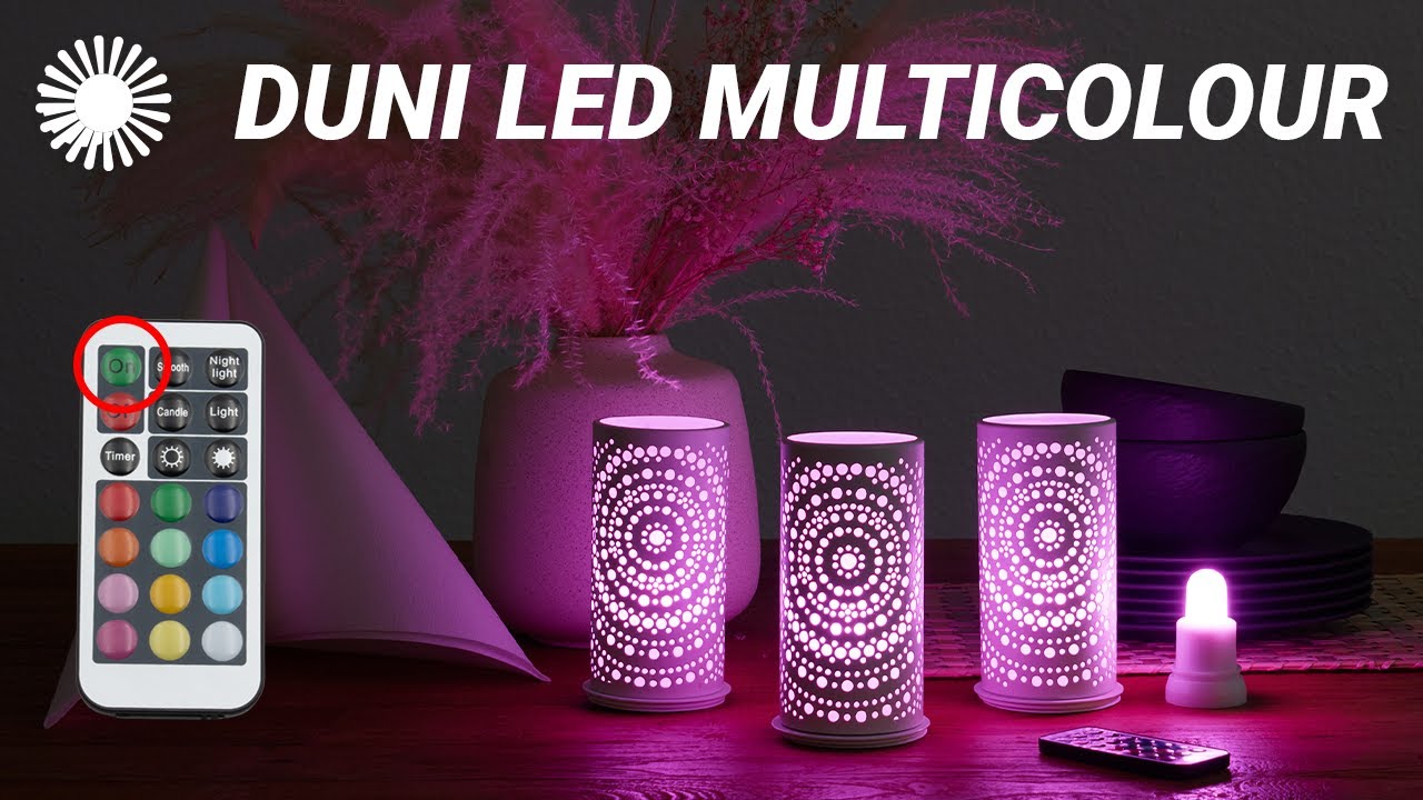 Gæstfrihed Det er det heldige overvælde Duni LED-Set Multicolour - Fernbedienung & Funktionen 🔴🟠🟡🟢🔵🟣 - YouTube