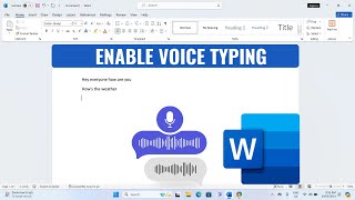 How to Enable Voice Typing in Word - Alternative to Dictate