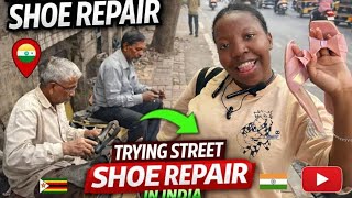 🇿🇼 Street Shoe Repair in India Surprised Me 😳 🇮🇳
