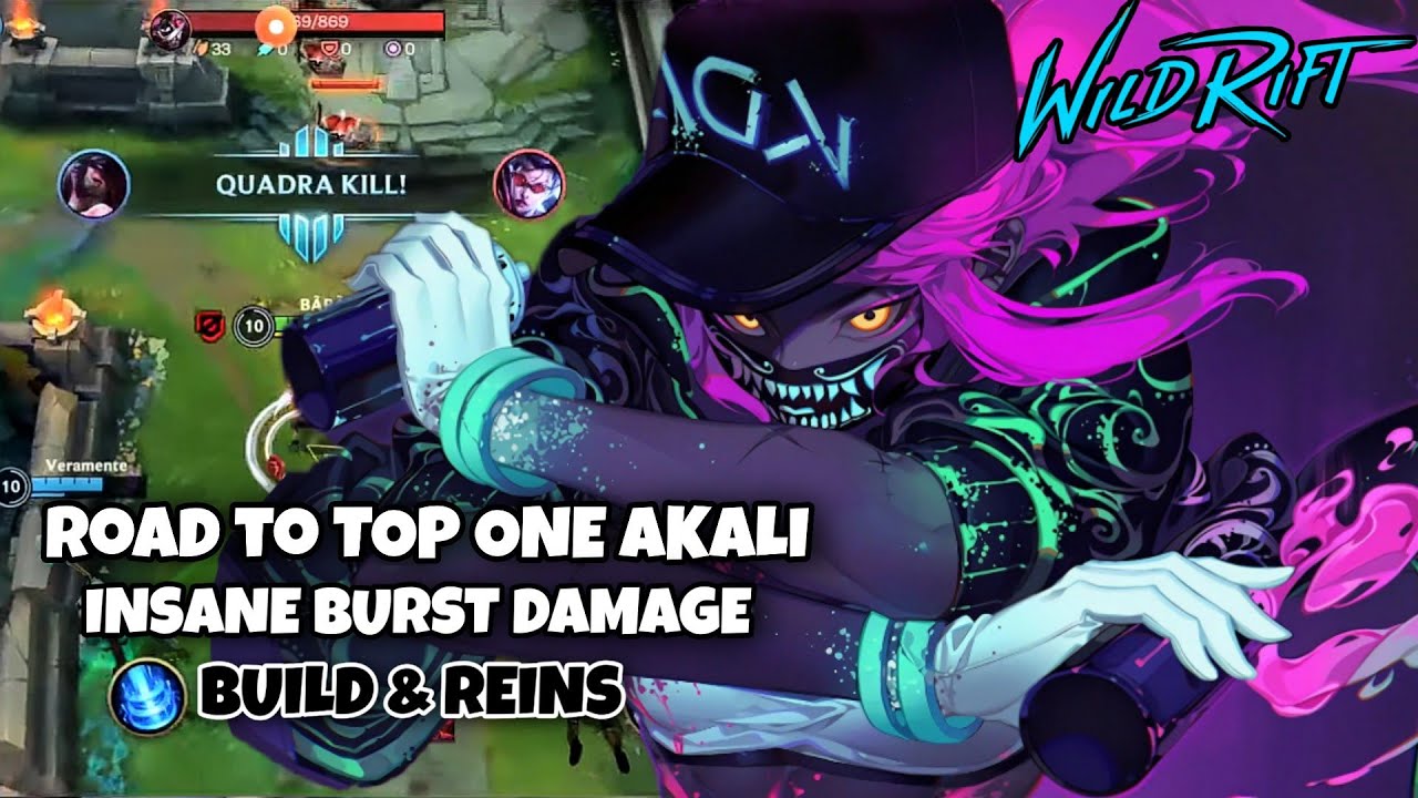 Wild Rift - FULL AP BURST AKALI MID - ROAD TO TOP 1 | Wild Rift Akali Build & Runes 