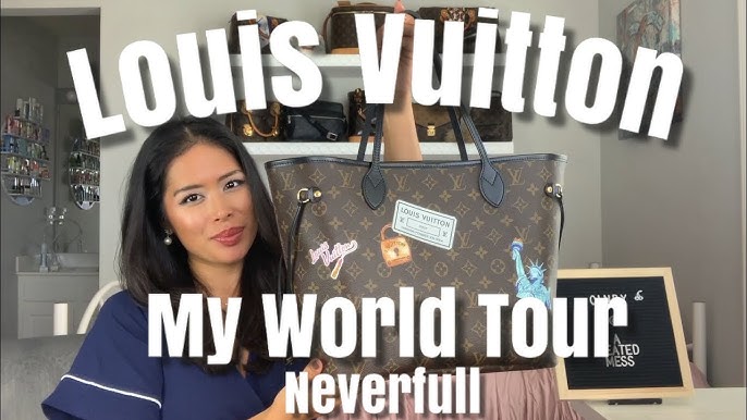 Louis Vuitton Neverfull mm My LV World Tour Personnalisable Monogram