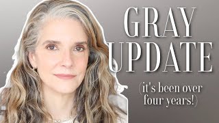 My Gray Hair Update, 4.5 Years Later! | Gray Hair with Highlights and Lowlights | Gray Beauty