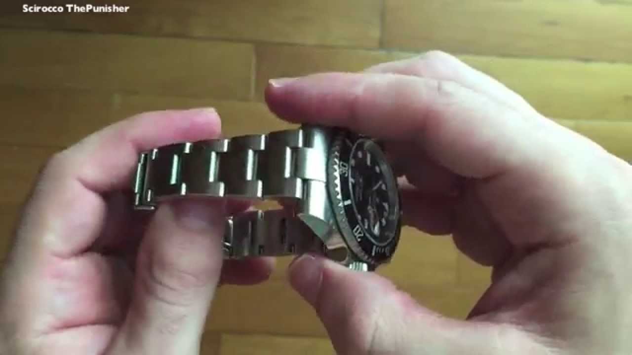 How To Adjust Rolex Bracelet - YouTube